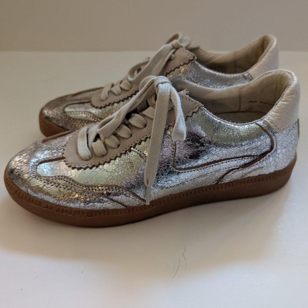 Dolce Vita Metallic Sneakers with Brown Sole